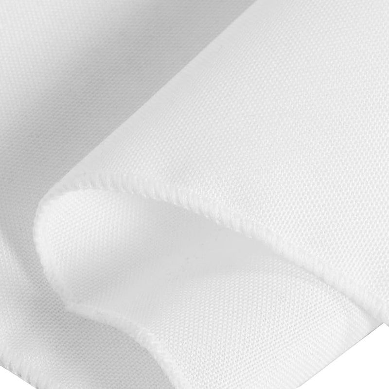 مناديل قماش البوليستر الأبيض 17 × 17 بوصة قابلة للغسل وقابلة لإعادة الاستخدام زينة طاولة العشاء للحفلات والأعراس والولائم - Image 2